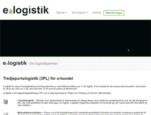 Tablet Screenshot of elogistik.se